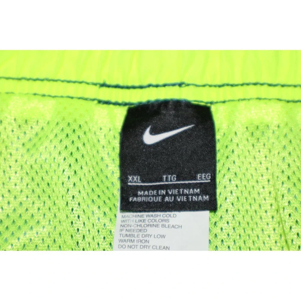 Nike Swimming Trunks Mens XXL Blue Volt Mesh Lined Board Shorts Gym Workout